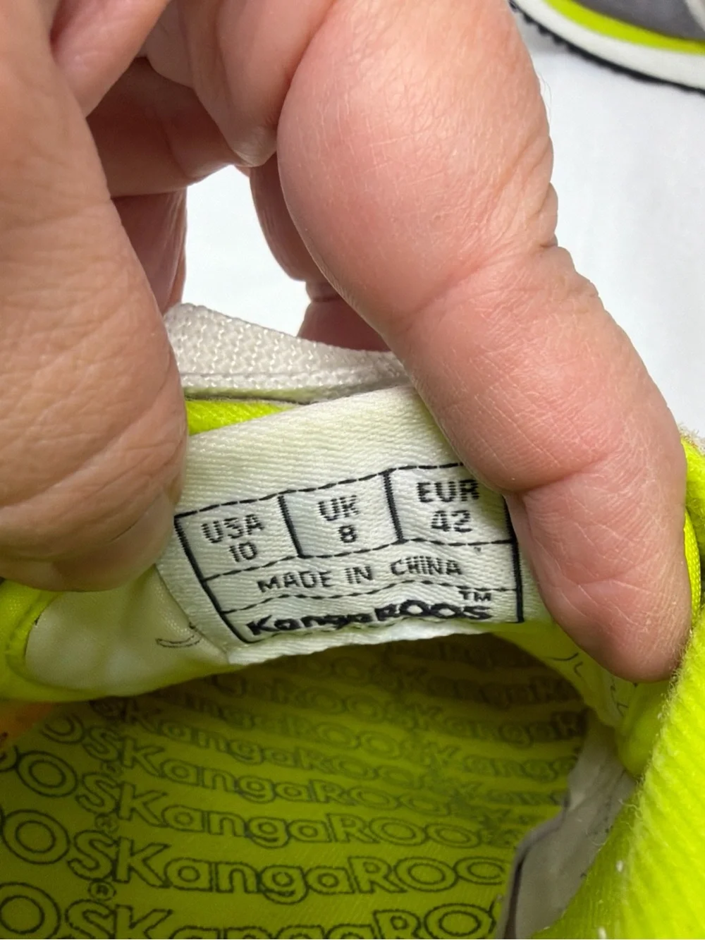 Vintage Y2K kangaROOS Neon Yellow & Gray Men’s Shoes Size 10